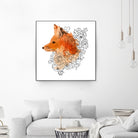 Watercolor Fox by Greta Berlin on GIANT ART - orange digital drawing