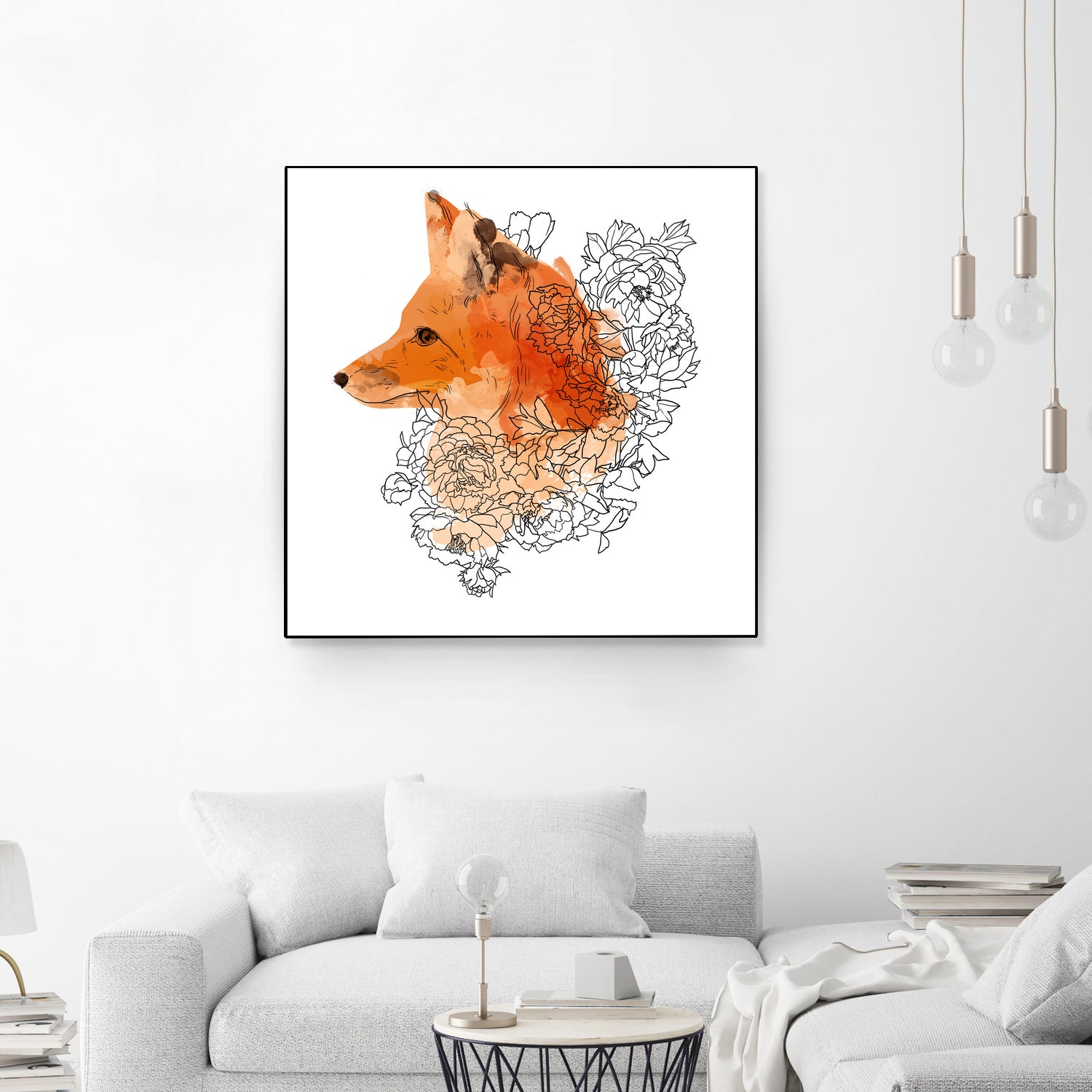 Watercolor Fox by Greta Berlin on GIANT ART - orange digital drawing