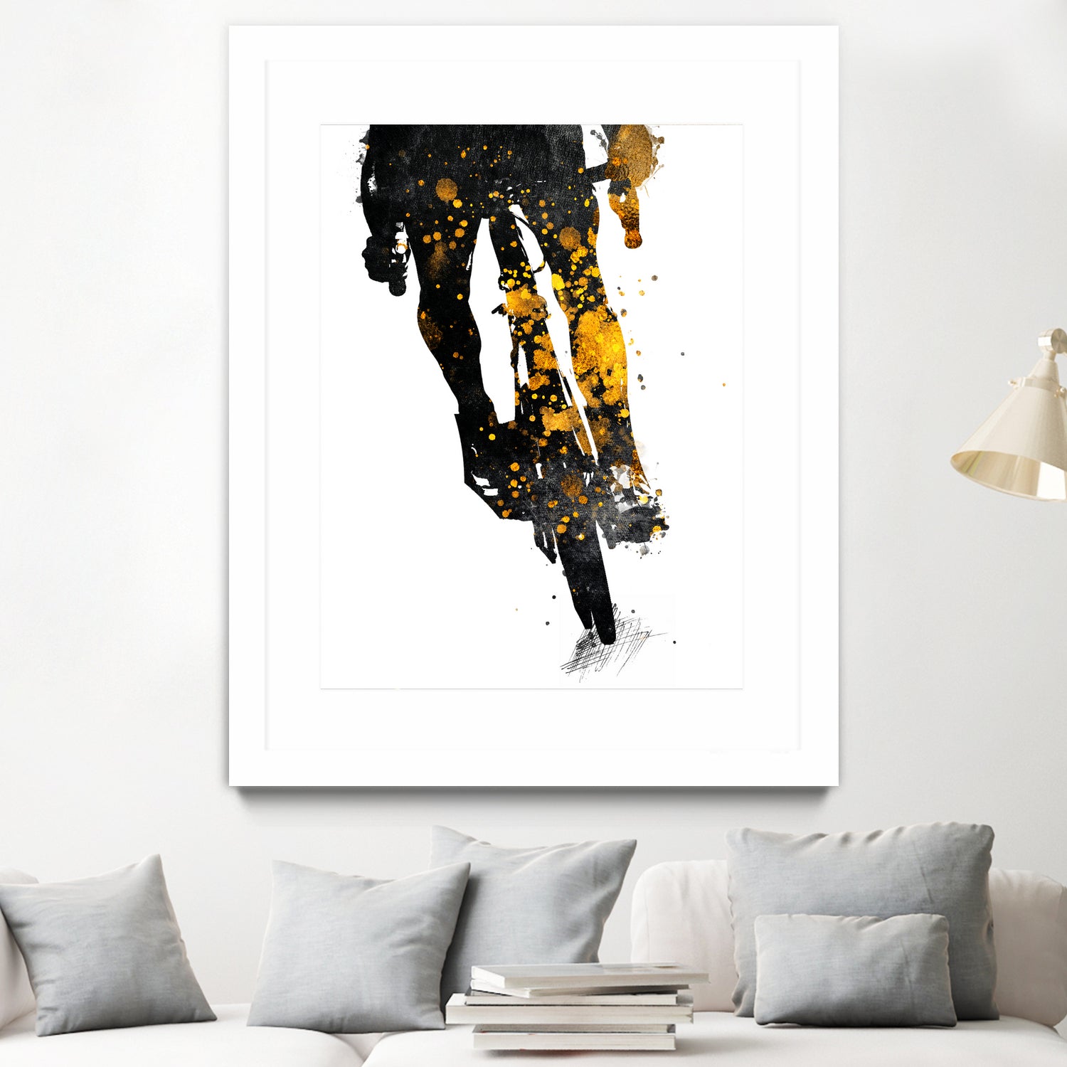 Cycling Bike sport art #cycling #sport by Justyna Jaszke on GIANT ART - black digital painting