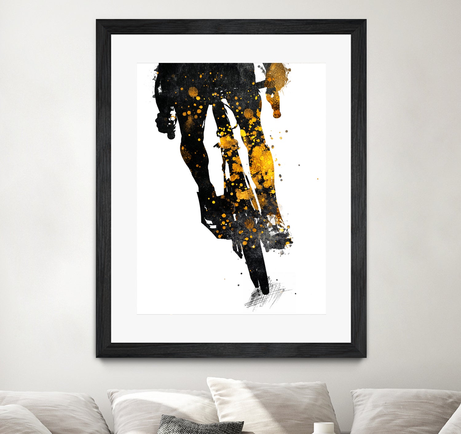 Cycling Bike sport art #cycling #sport by Justyna Jaszke on GIANT ART - black digital painting