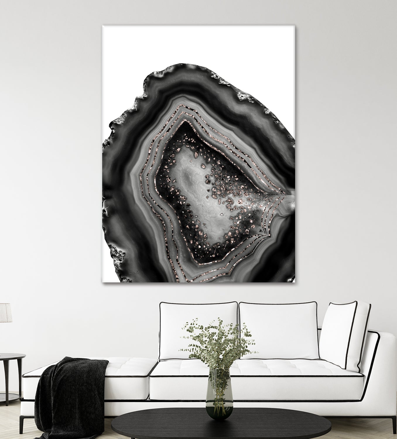 Agate Rose Gold Glitter Glam #5 #gem #decor #art by Anita & Bella Jantz on GIANT ART - gray photo illustration