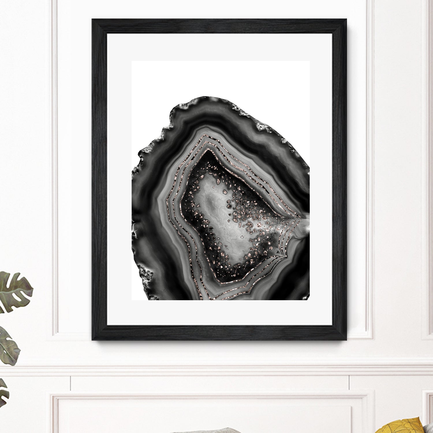 Agate Rose Gold Glitter Glam #5 #gem #decor #art by Anita & Bella Jantz on GIANT ART - gray photo illustration