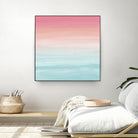 Touching Watercolor Abstract Beach Dream #1 #painting #decor by Anita & Bella Jantz on GIANT ART - orange digital painting