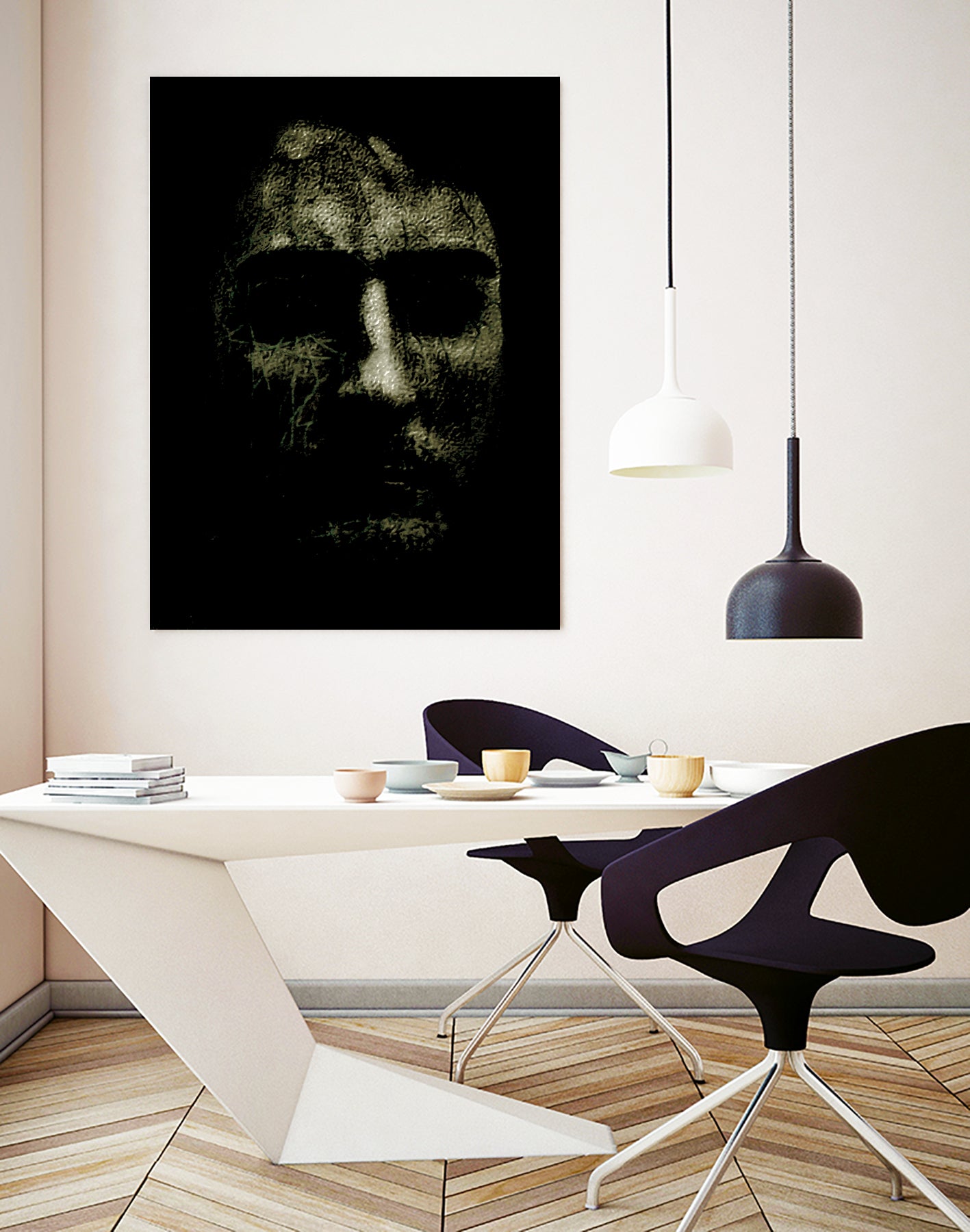 Creepy Halloween Human Head Artwork by Daniel Ferreira-Leites on GIANT ART - black photo manipulation