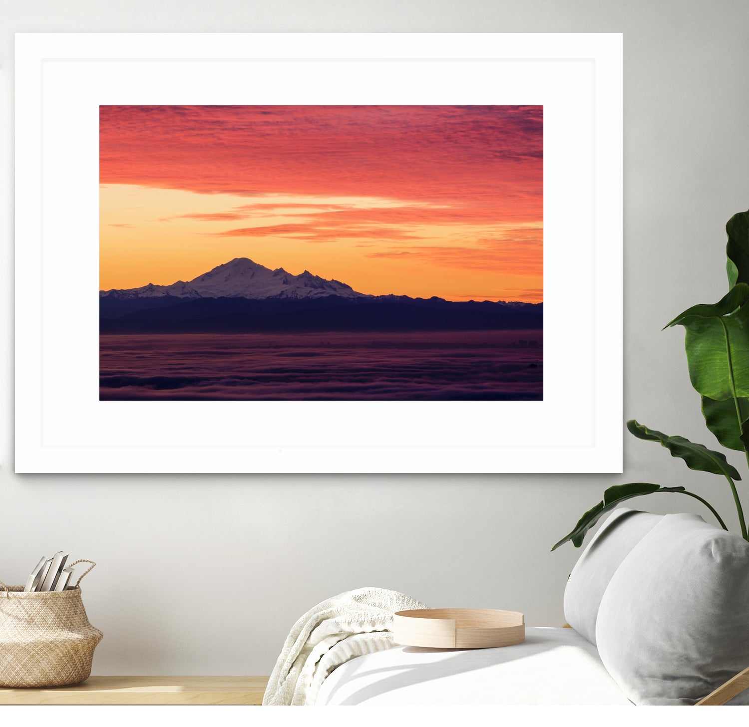 Mt. Baker Sunrise by Julian Russell on GIANT ART - yellow processing/programming