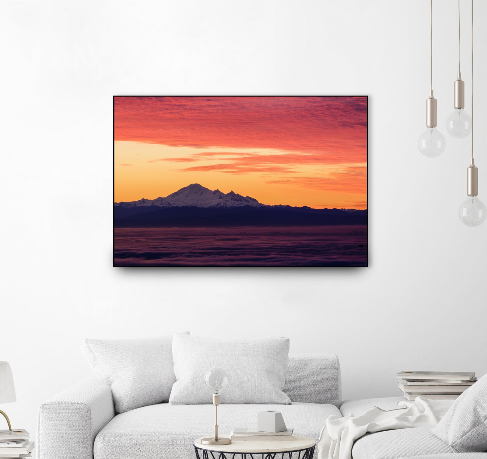 Mt. Baker Sunrise by Julian Russell on GIANT ART - yellow processing/programming