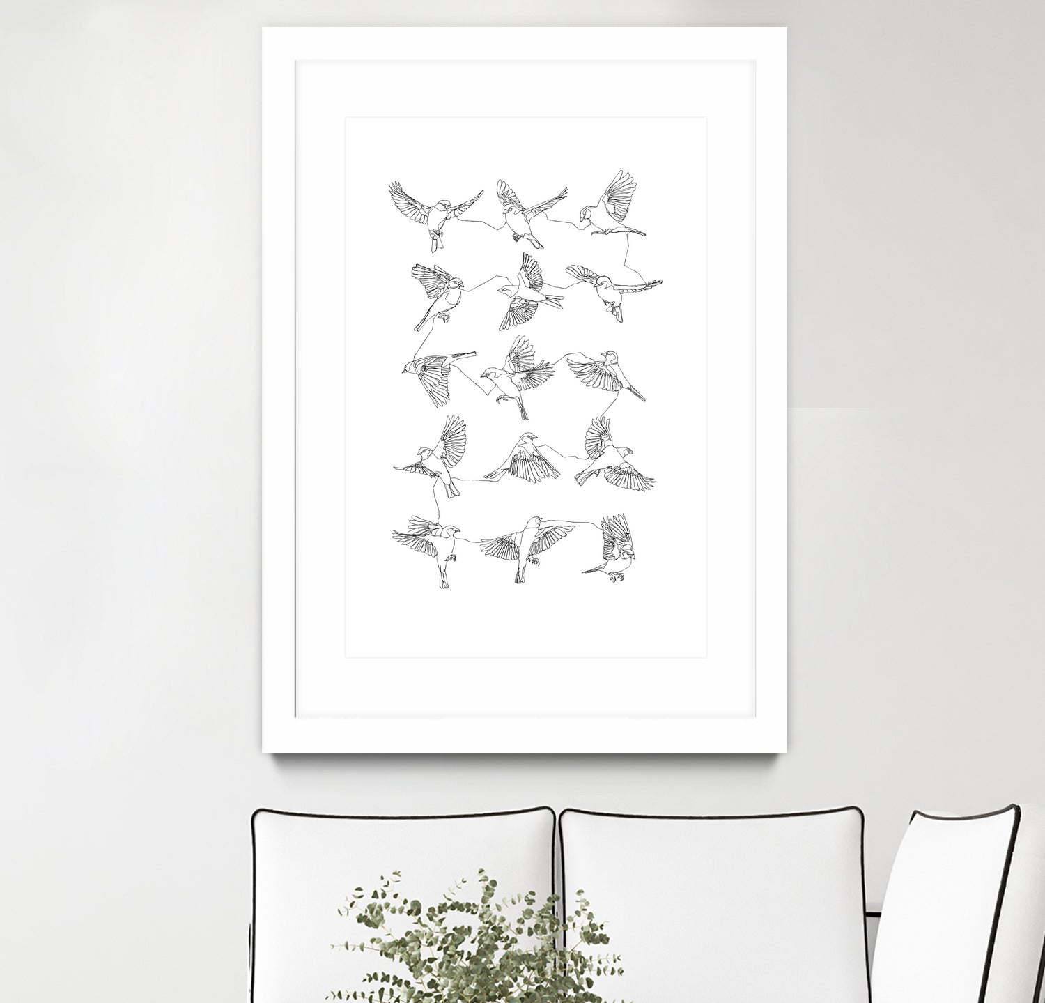 Birds by Edmund Maier on GIANT ART - white digital painting