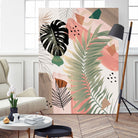 Palm Leaf Summer Glam #1 #tropical #decor #art by Anita & Bella Jantz on GIANT ART - pink digital drawing