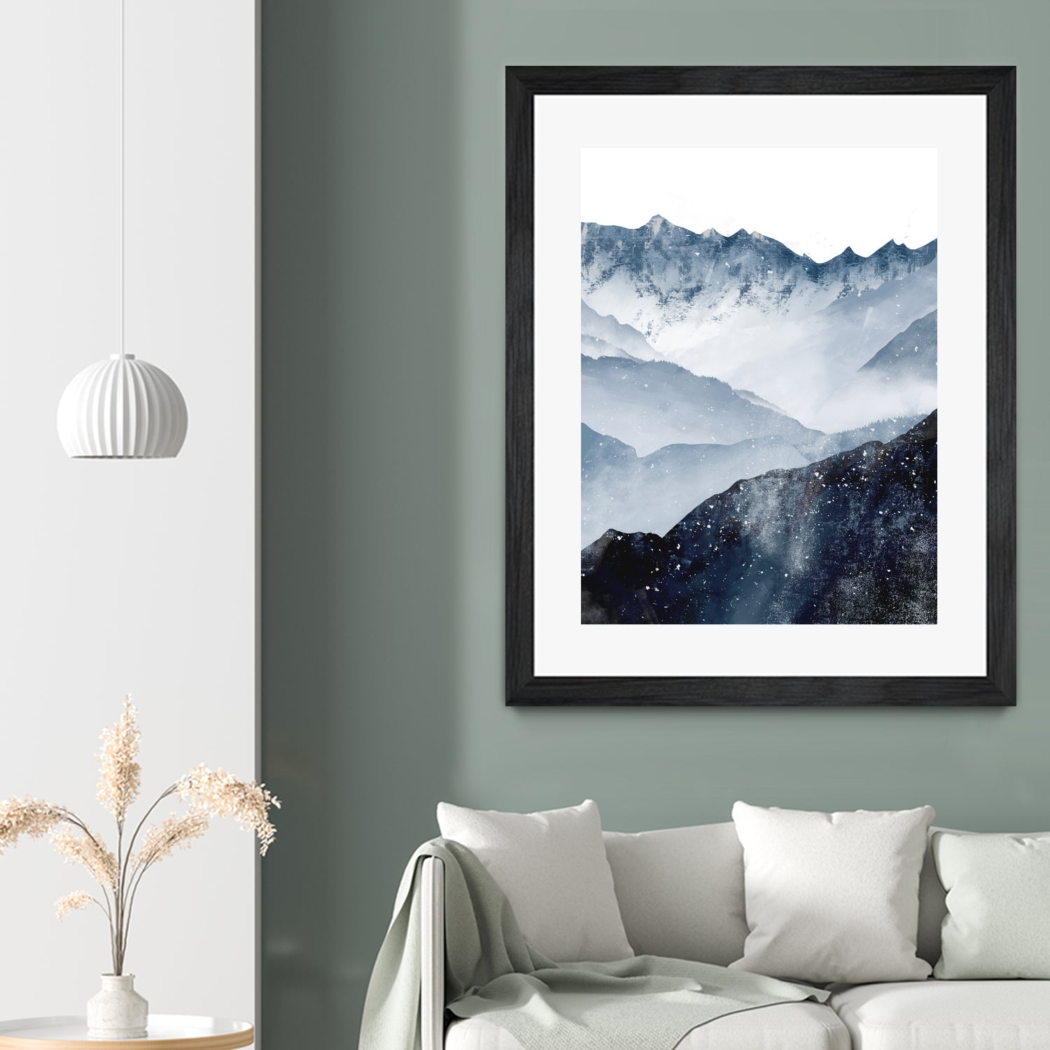 Himalaya by Tomasz Dąbek on GIANT ART - blue digital painting