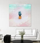 Pineapple on the beach by mmarta bc on GIANT ART - pink digital painting