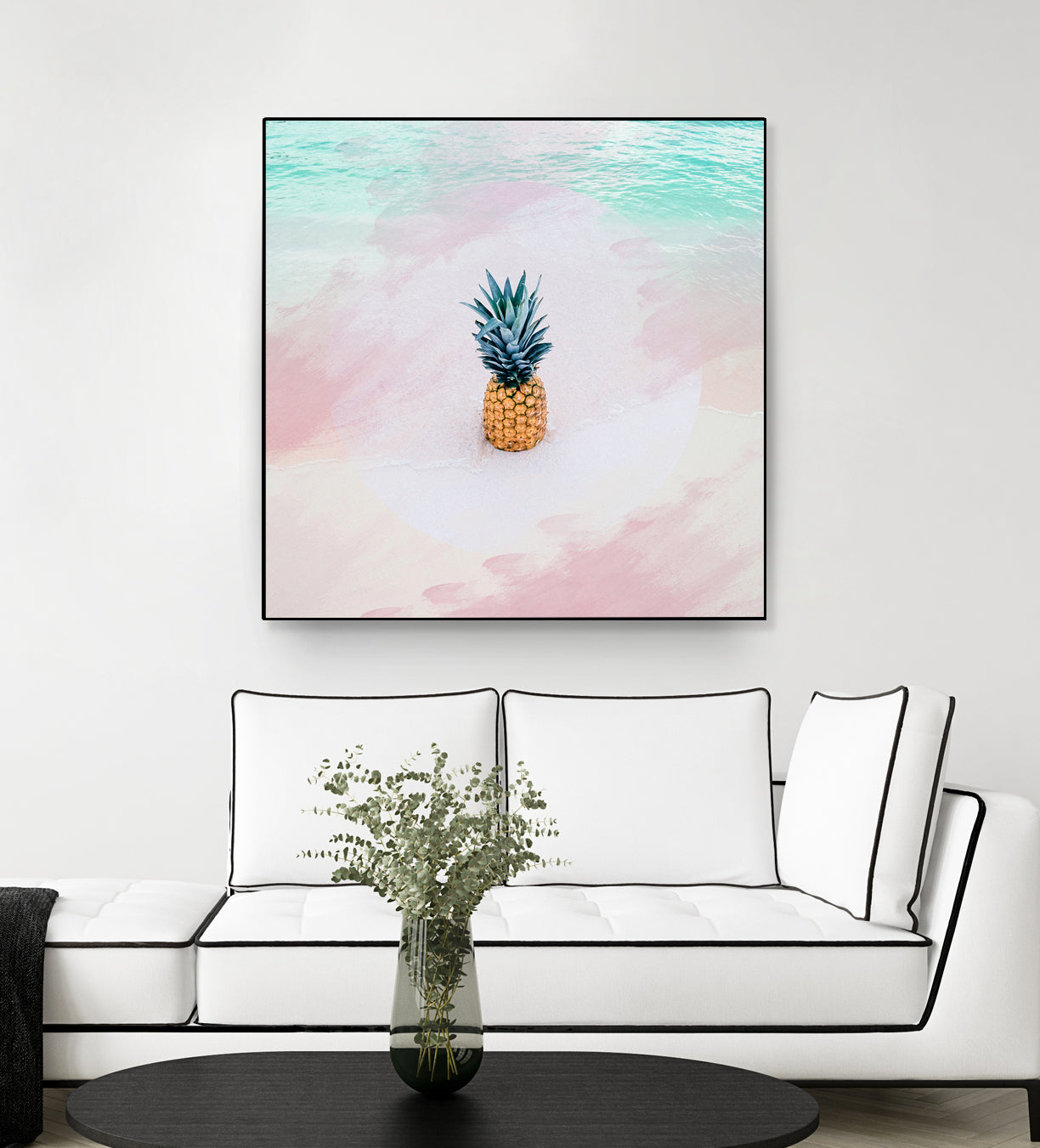 Pineapple on the beach by mmarta bc on GIANT ART - pink digital painting