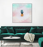 Pineapple on the beach by mmarta bc on GIANT ART - pink digital painting