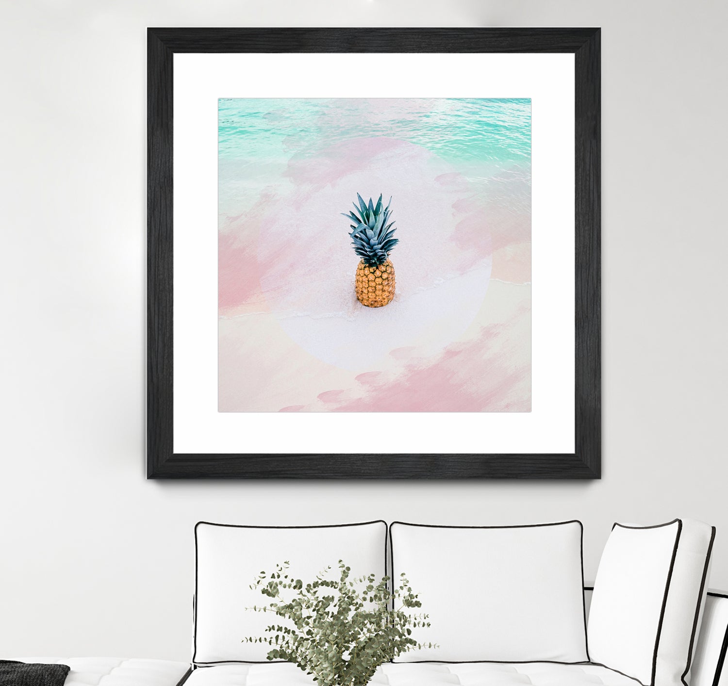 Pineapple on the beach by mmarta bc on GIANT ART - pink digital painting