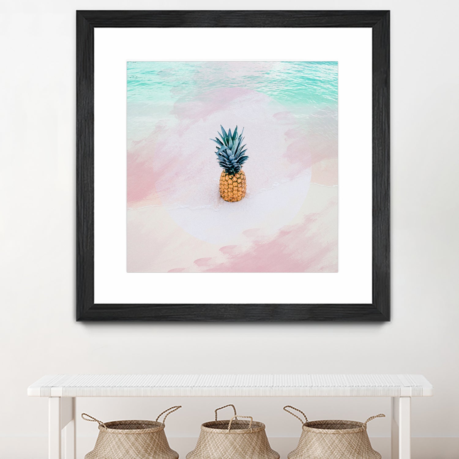 Pineapple on the beach by mmarta bc on GIANT ART - pink digital painting