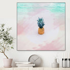 Pineapple on the beach by mmarta bc on GIANT ART - pink digital painting