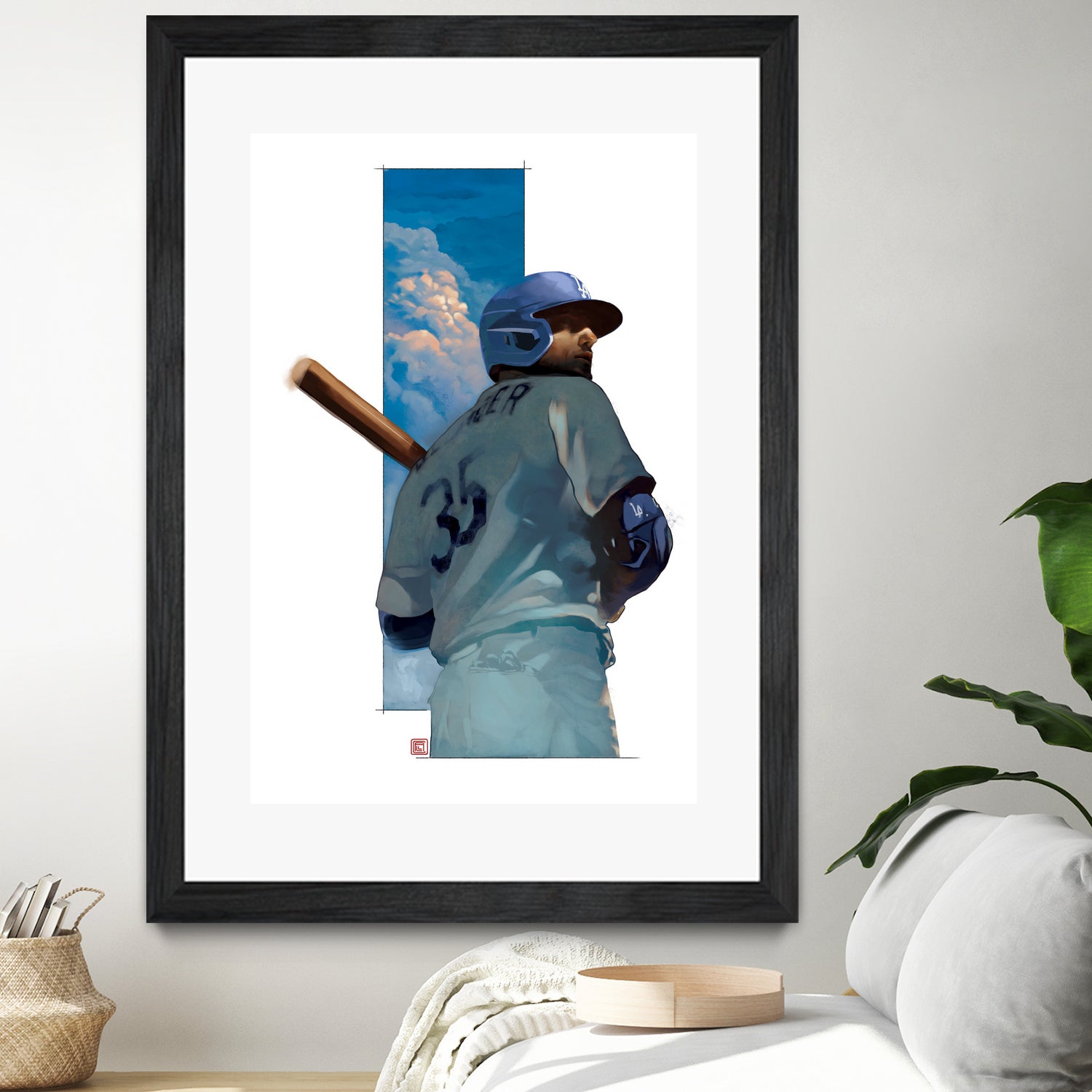 At Bat by Claudia Labarca on GIANT ART - blue digital painting