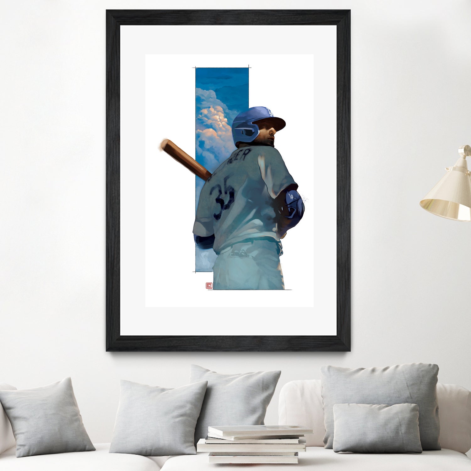 At Bat by Claudia Labarca on GIANT ART - blue digital painting