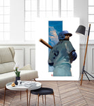 At Bat by Claudia Labarca on GIANT ART - blue digital painting