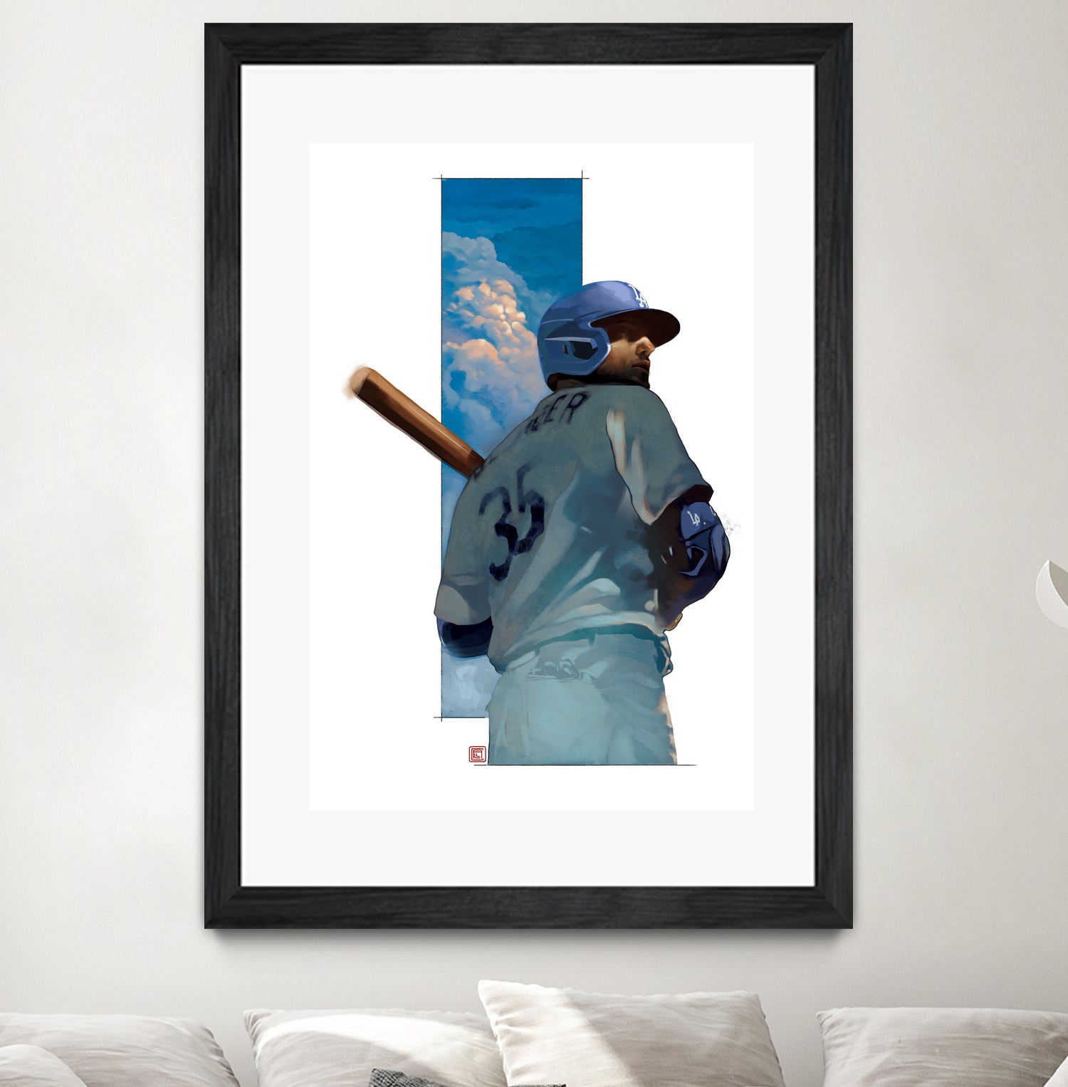 At Bat by Claudia Labarca on GIANT ART - blue digital painting