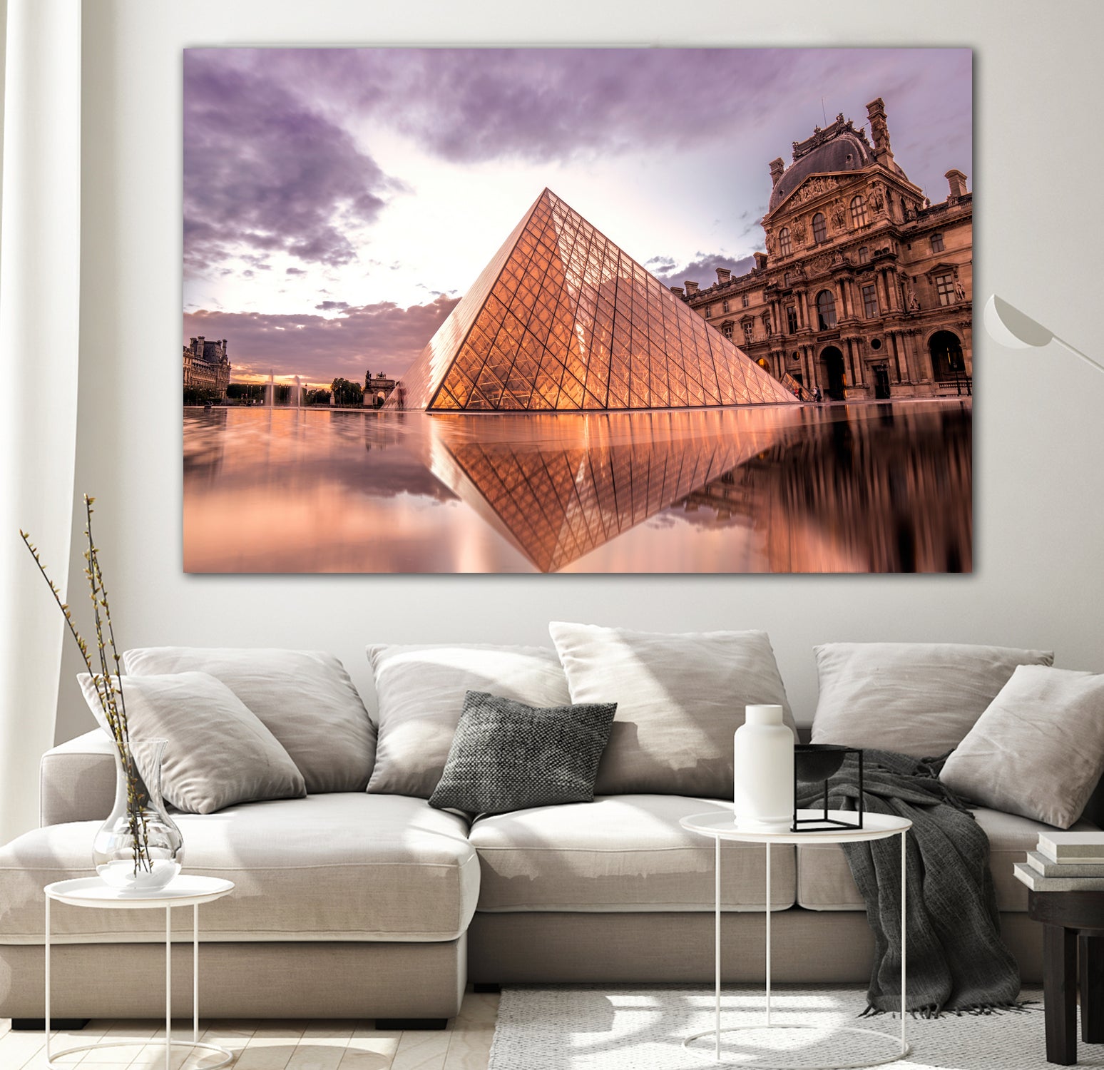 The Louvre by Steven Sandner on GIANT ART - white digital painting