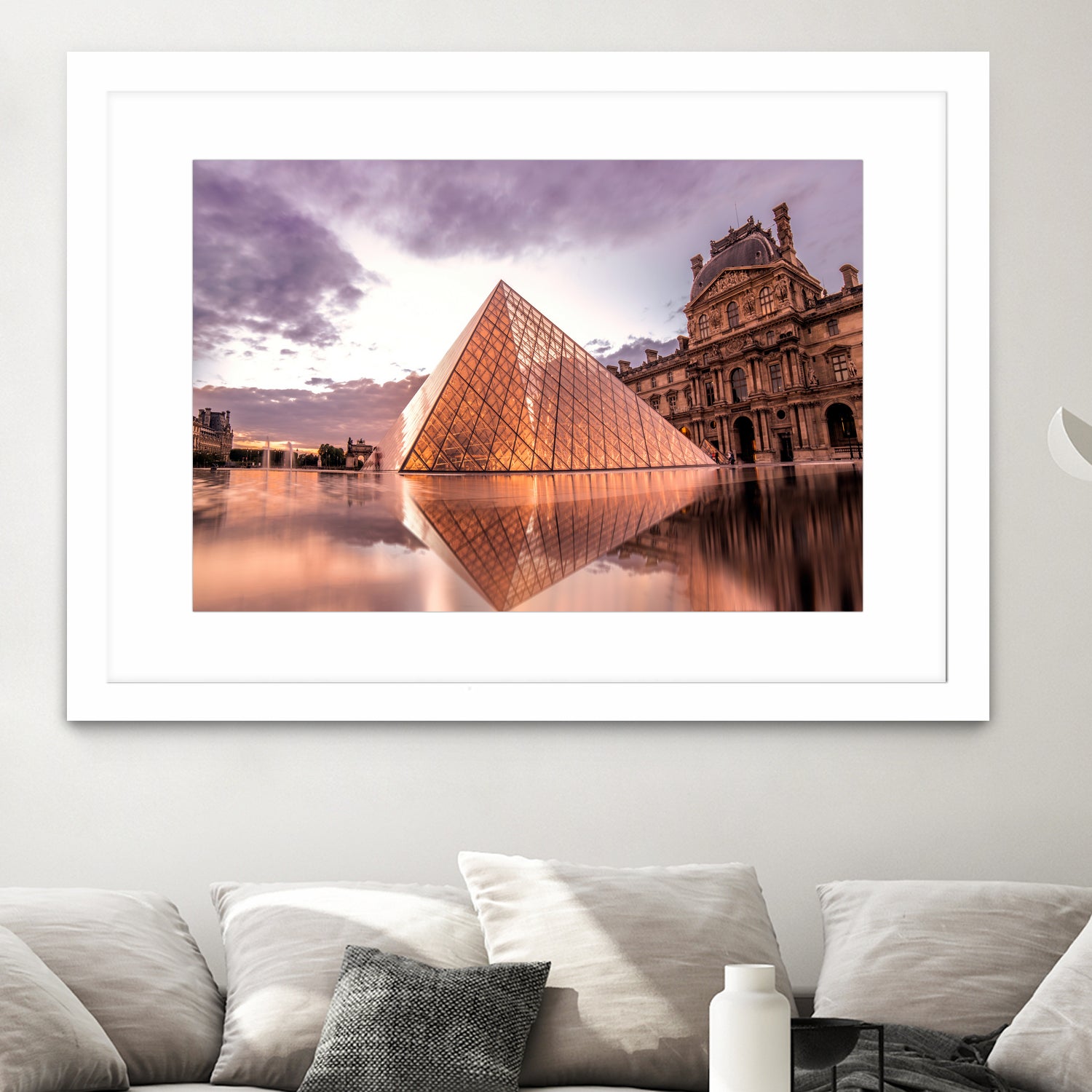 The Louvre by Steven Sandner on GIANT ART - white digital painting