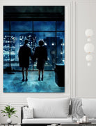 Fight Club by Dmitry Belov on GIANT ART - blue digital painting