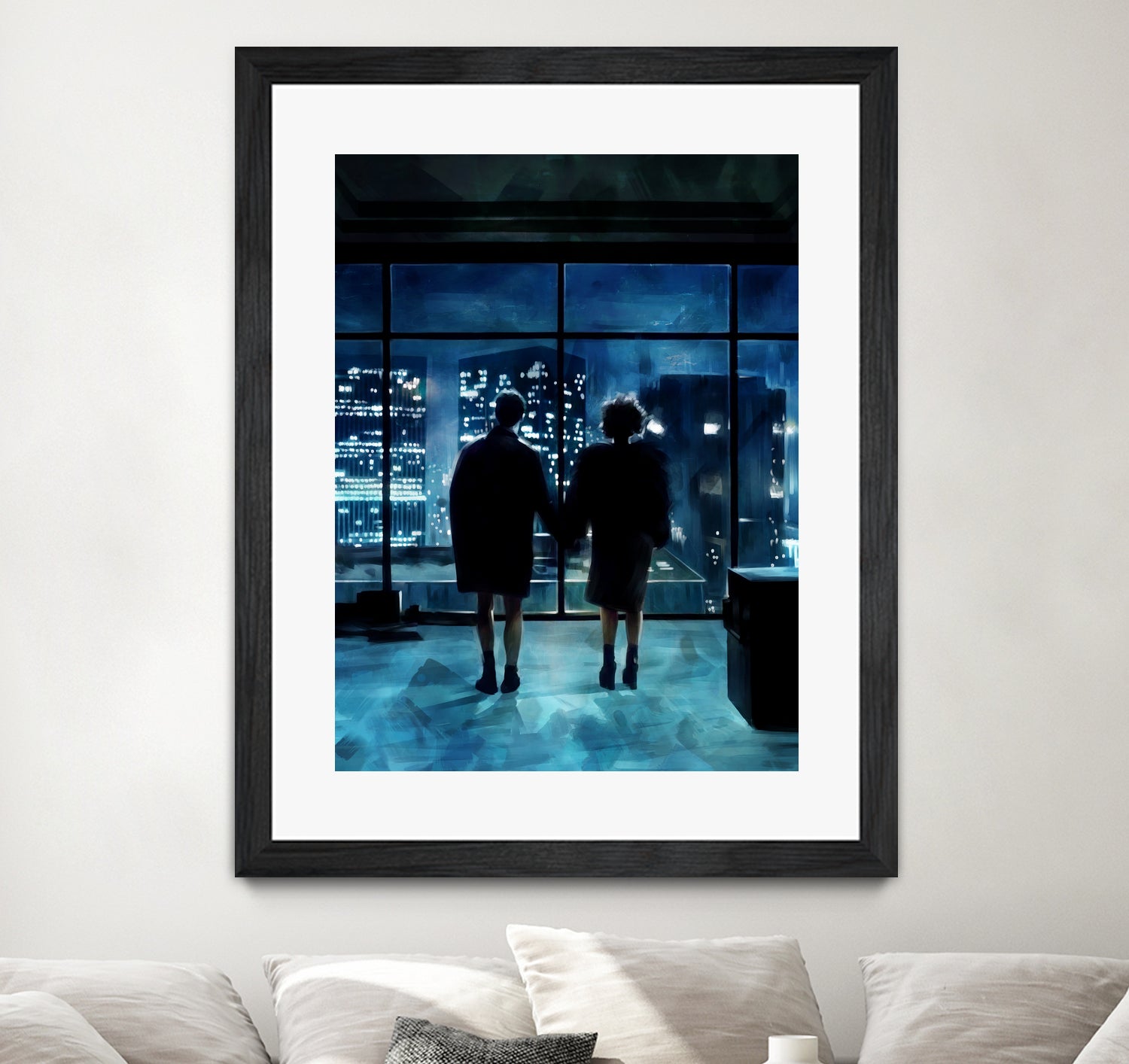 Fight Club by Dmitry Belov on GIANT ART - blue digital painting