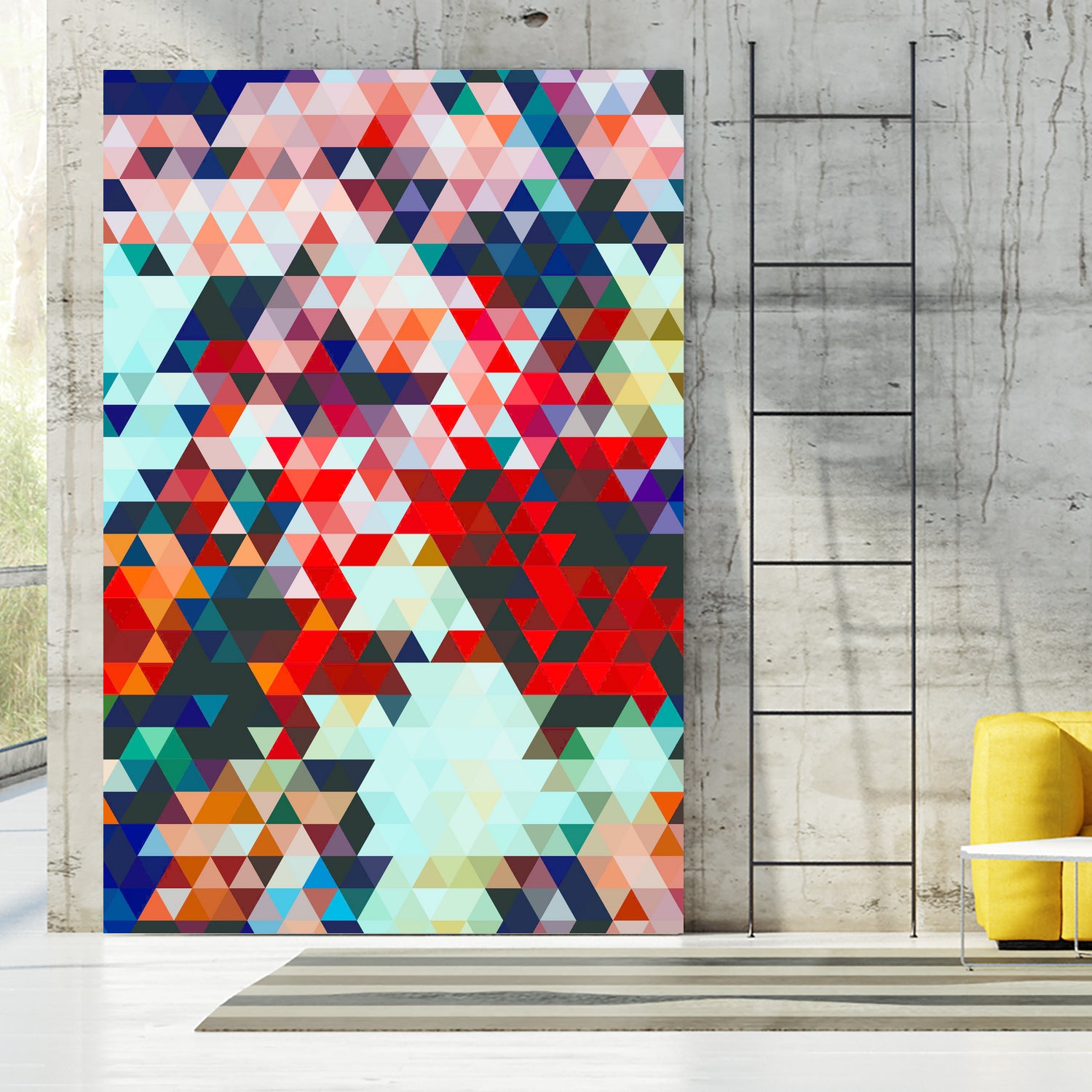 Geometrico by Uma Gokhale on GIANT ART - red digital painting