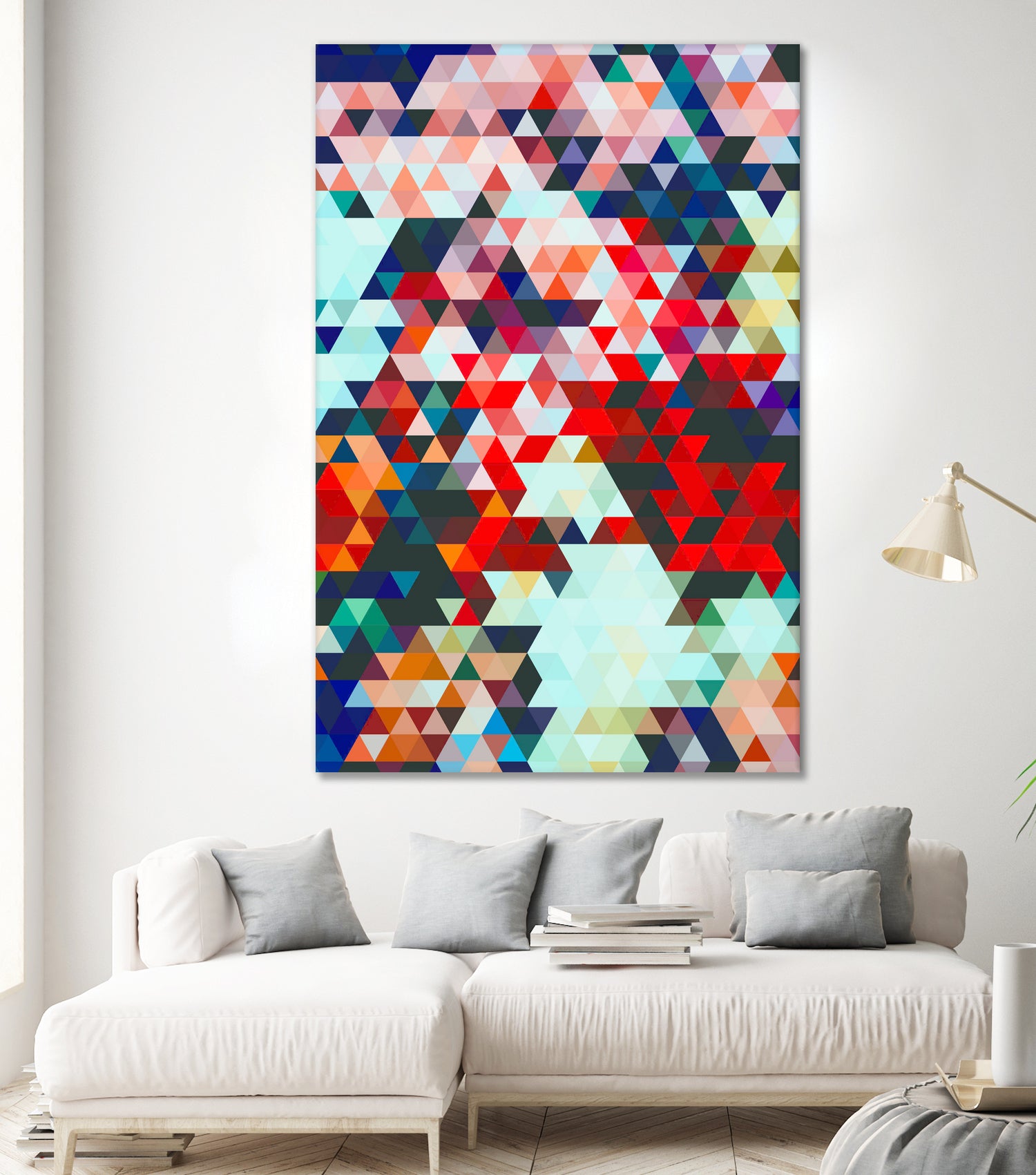 Geometrico by Uma Gokhale on GIANT ART - red digital painting