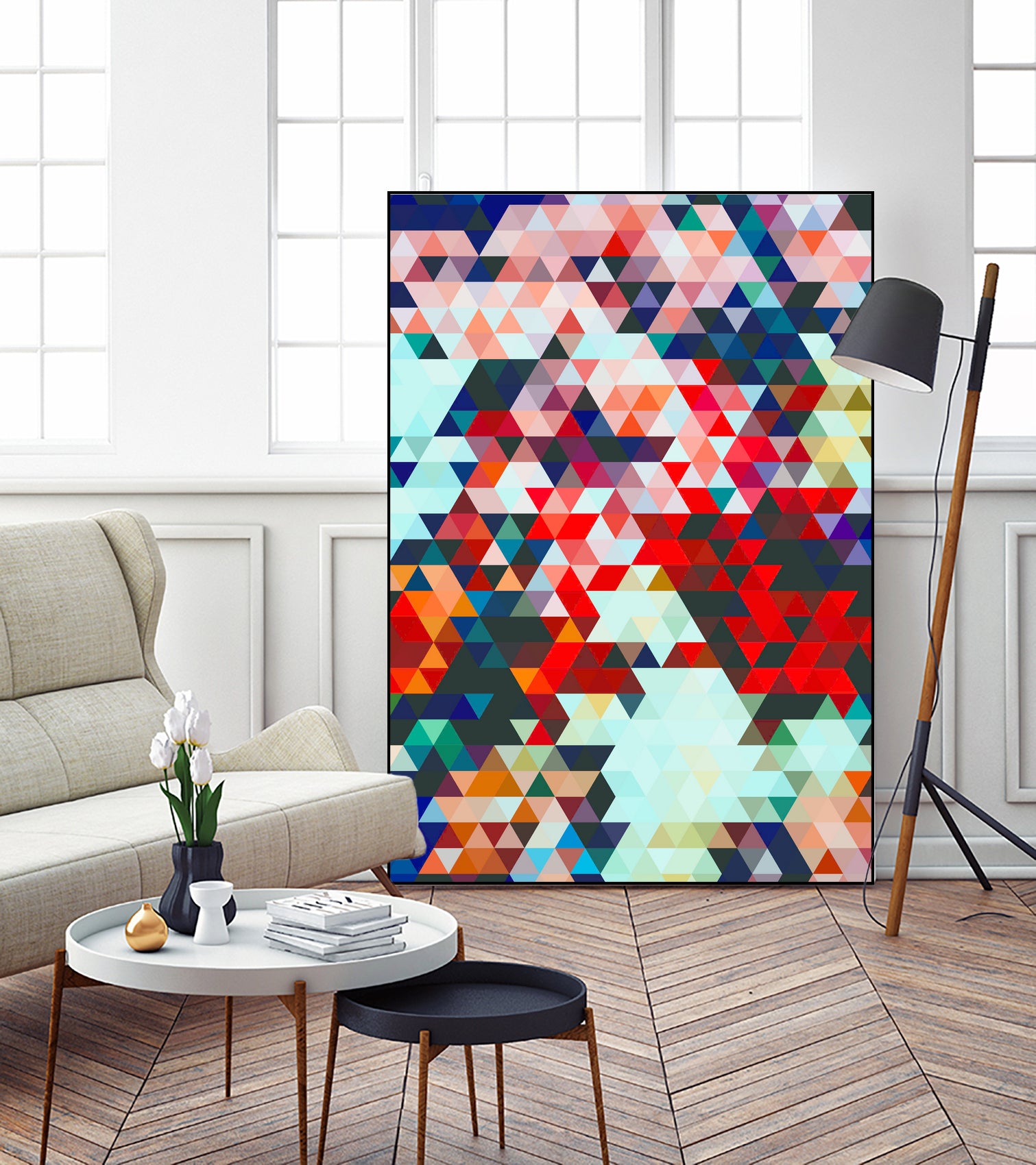 Geometrico by Uma Gokhale on GIANT ART - red digital painting