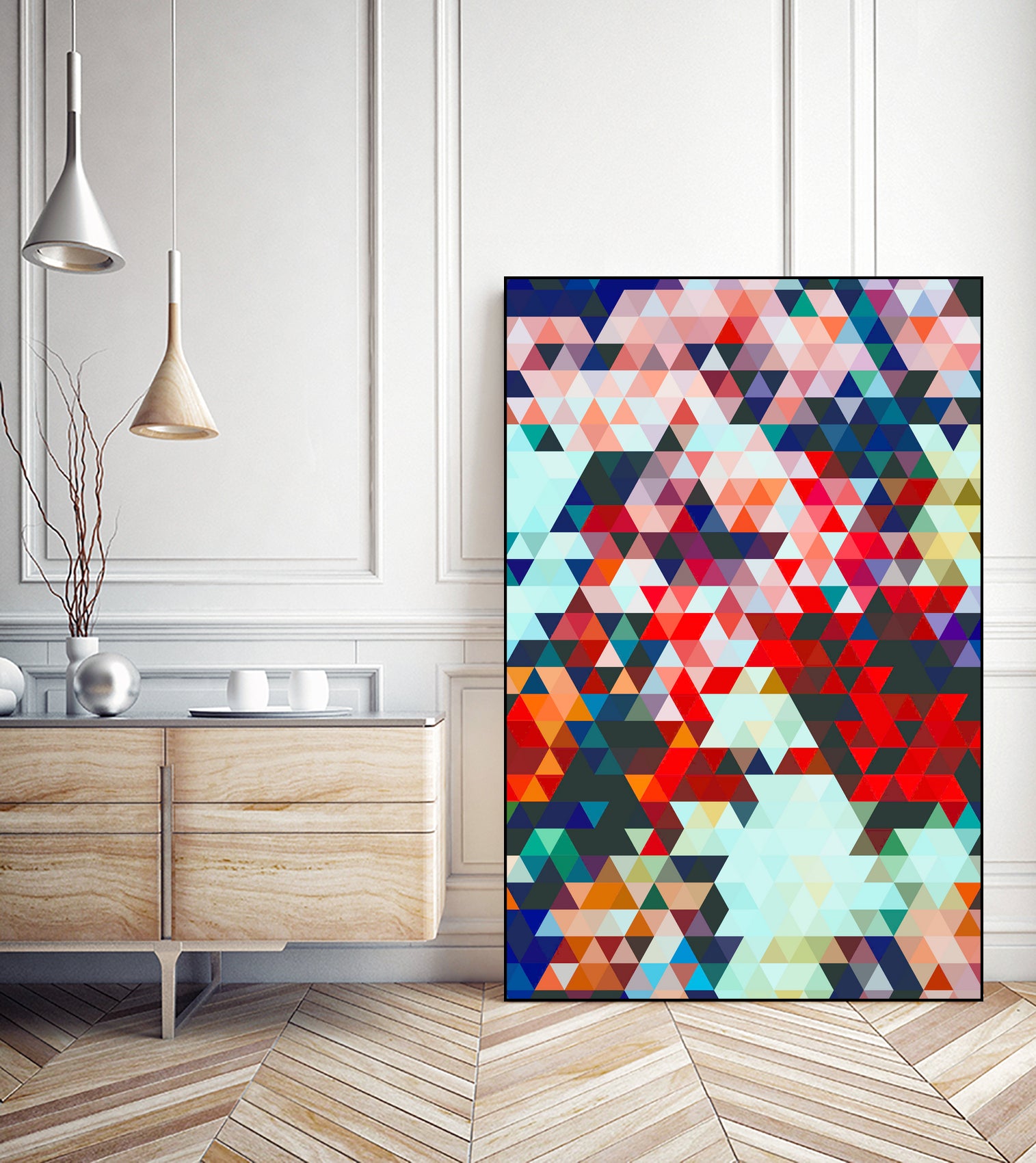 Geometrico by Uma Gokhale on GIANT ART - red digital painting