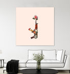 FLOWER GUN by Jonas Loose on GIANT ART - brown photo manipulation