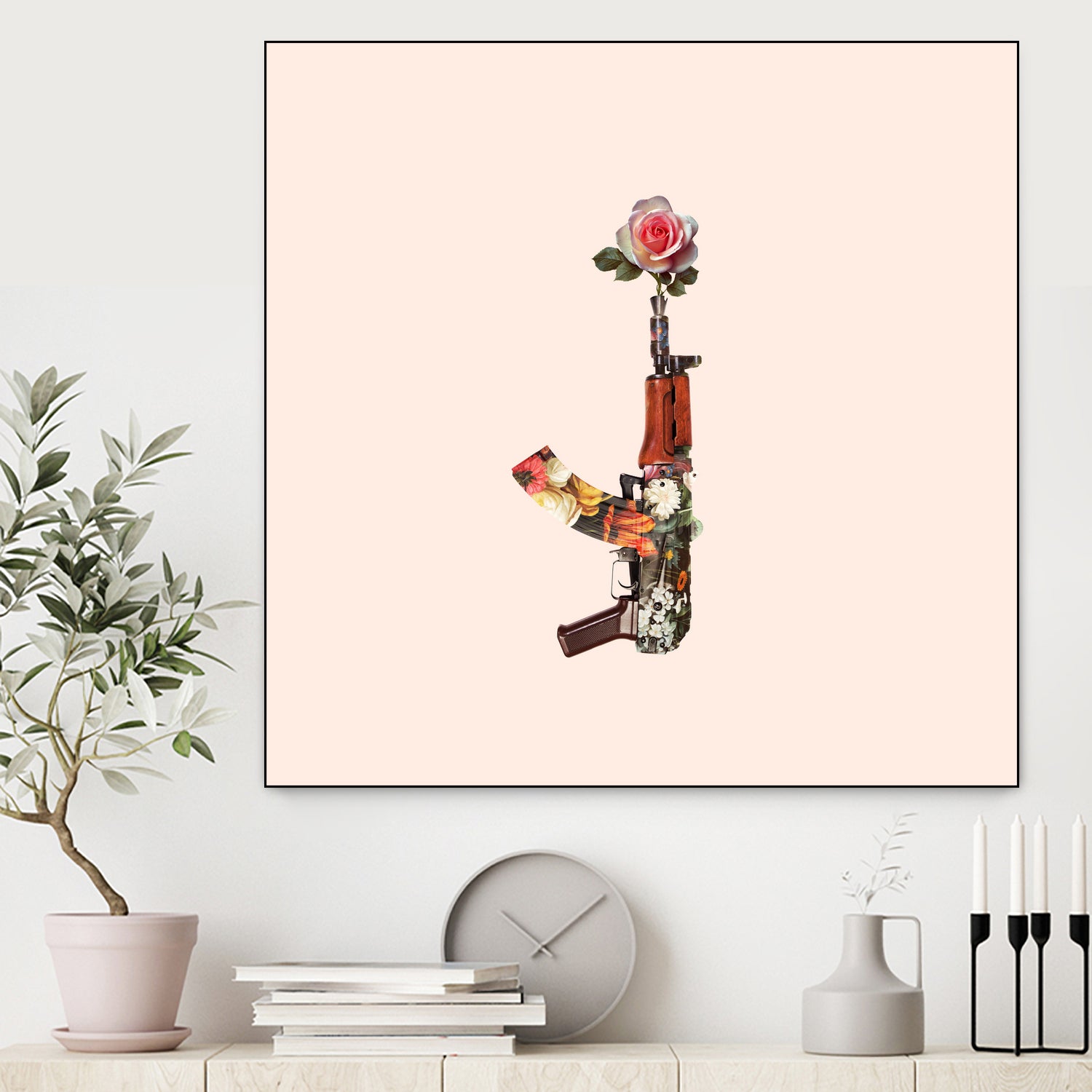 FLOWER GUN by Jonas Loose on GIANT ART - brown photo manipulation