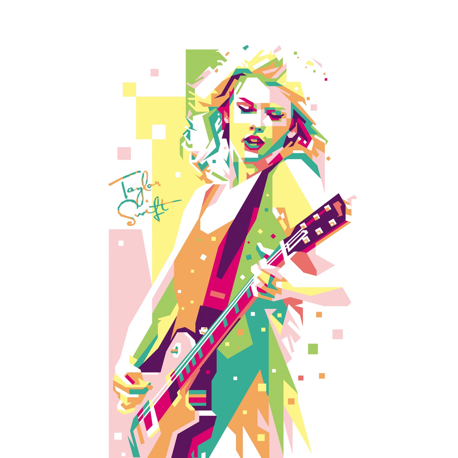 TAYLOR SWIFT by ICAL SAID on GIANT ART - white digital drawing