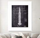 Rocket blueprints by map collection on GIANT ART - black mixed media