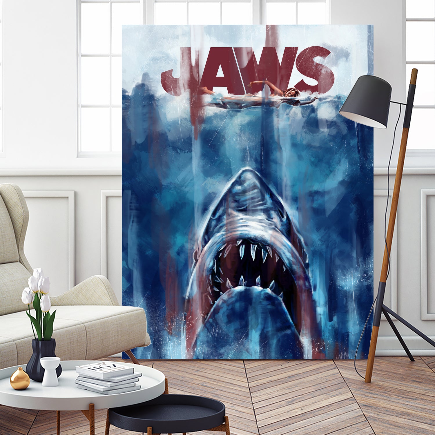 Jaws by Dmitry Belov on GIANT ART - blue digital drawing