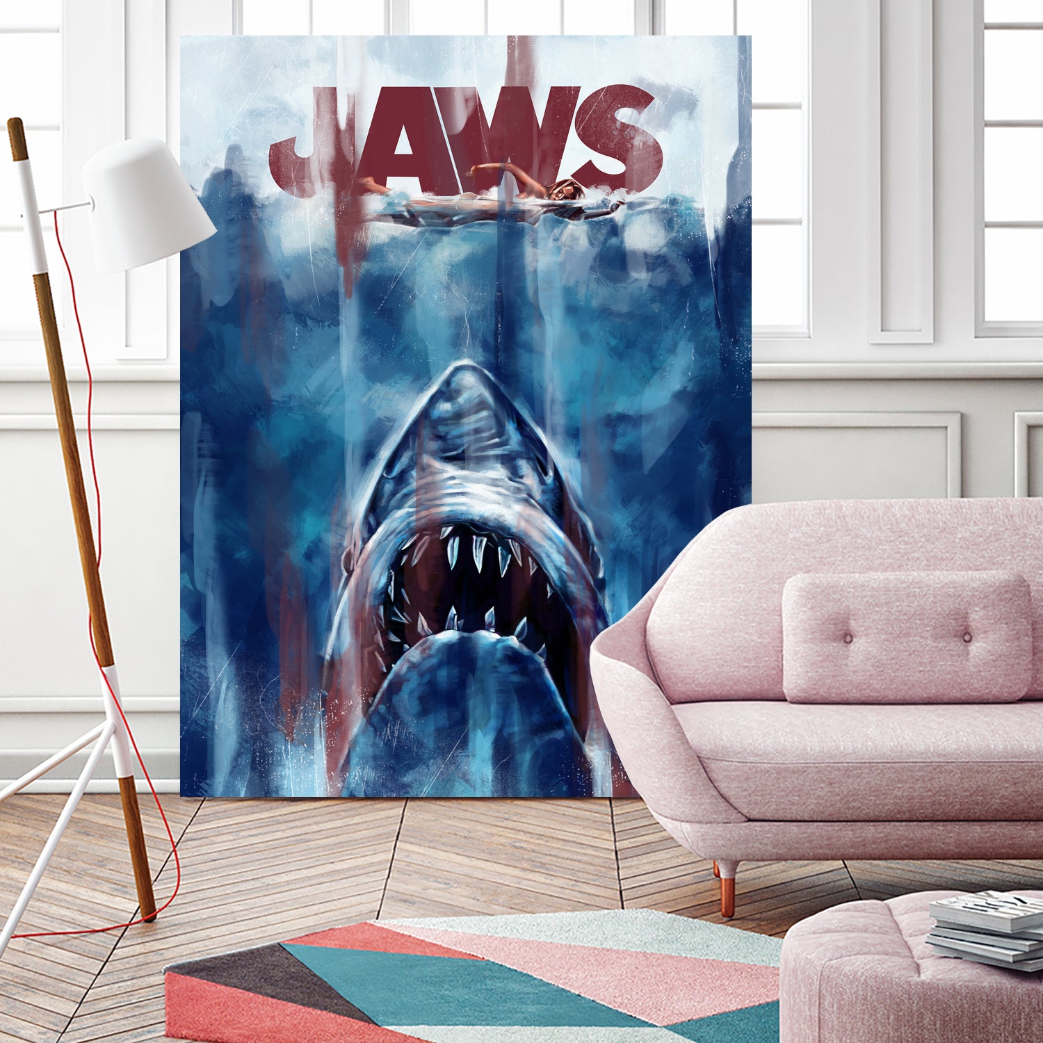 Jaws by Dmitry Belov on GIANT ART - blue digital drawing