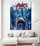 Jaws by Dmitry Belov on GIANT ART - blue digital drawing