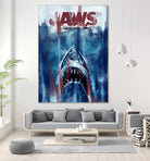 Jaws by Dmitry Belov on GIANT ART - blue digital drawing