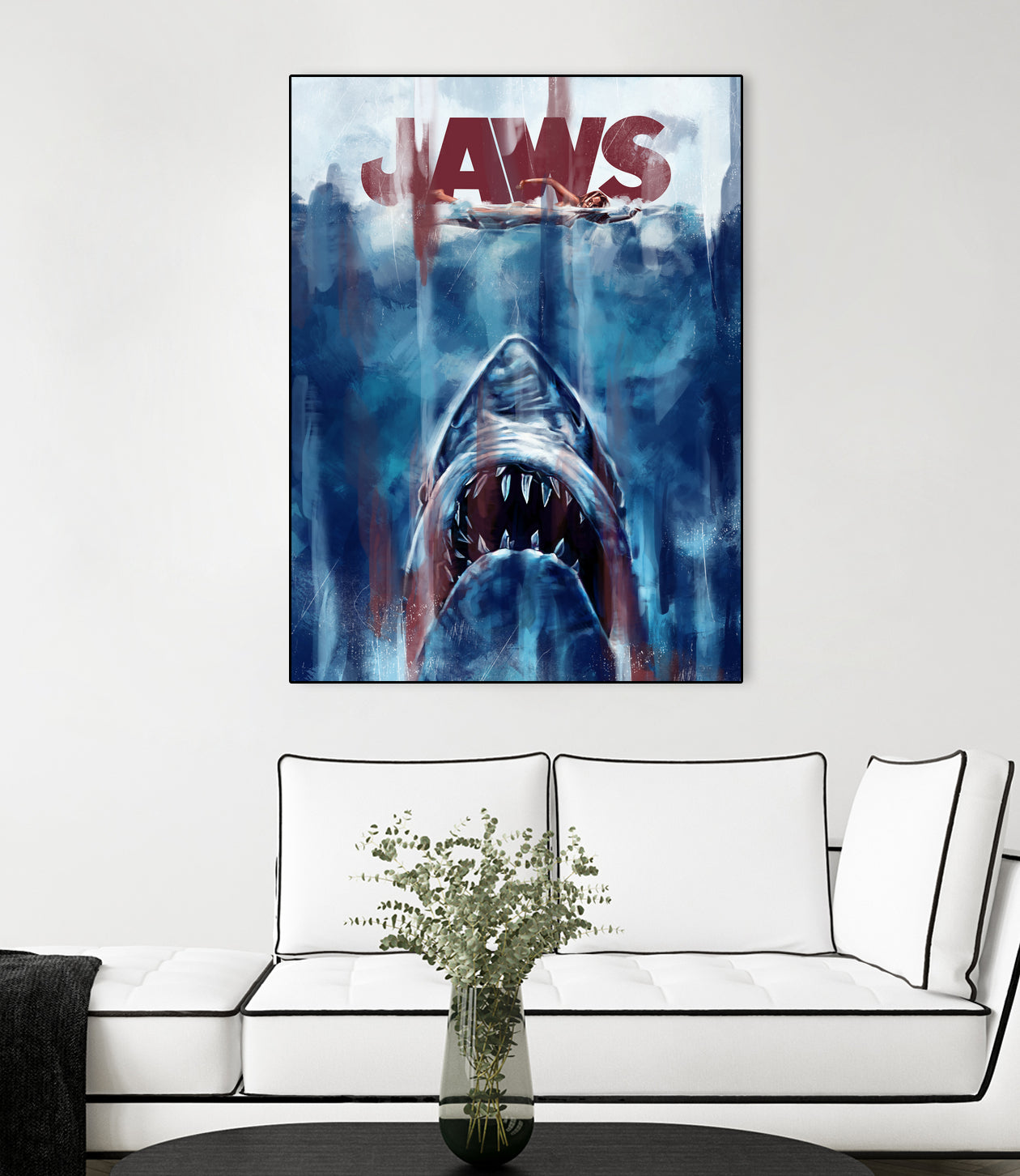 Jaws by Dmitry Belov on GIANT ART - blue digital drawing