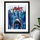 Jaws by Dmitry Belov on GIANT ART - blue digital drawing