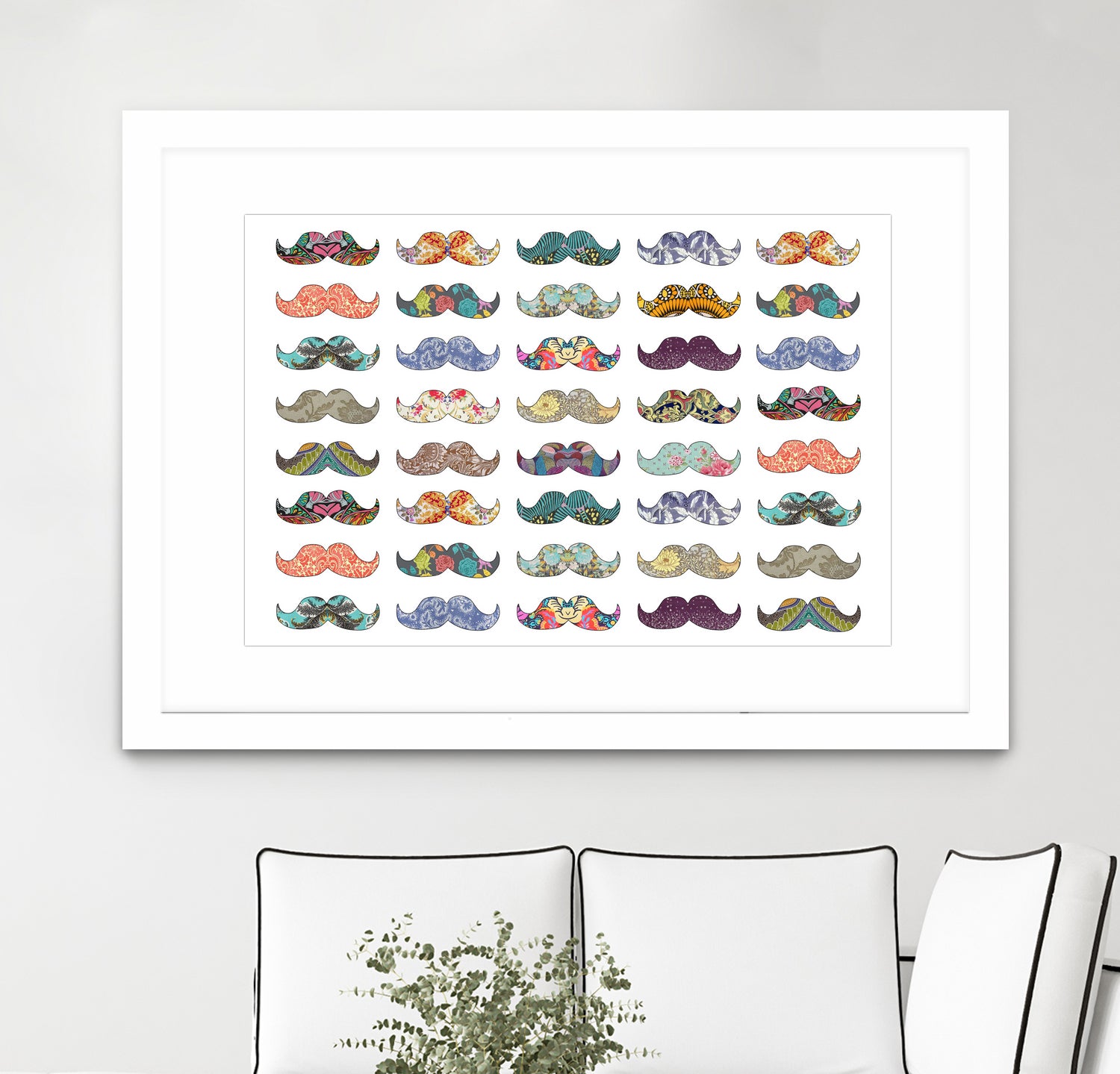 Mustache Mania by Bianca Green on GIANT ART - digital drawing