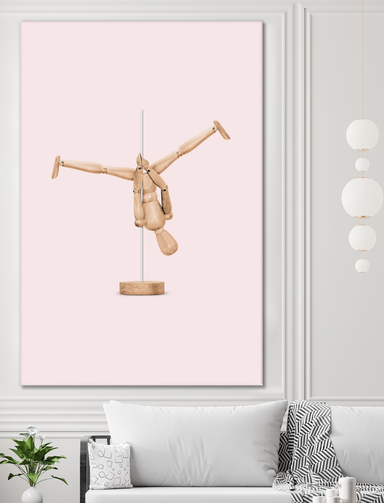 POLEDANCE MANNEQUIN by Jonas Loose on GIANT ART - pink photo manipulation