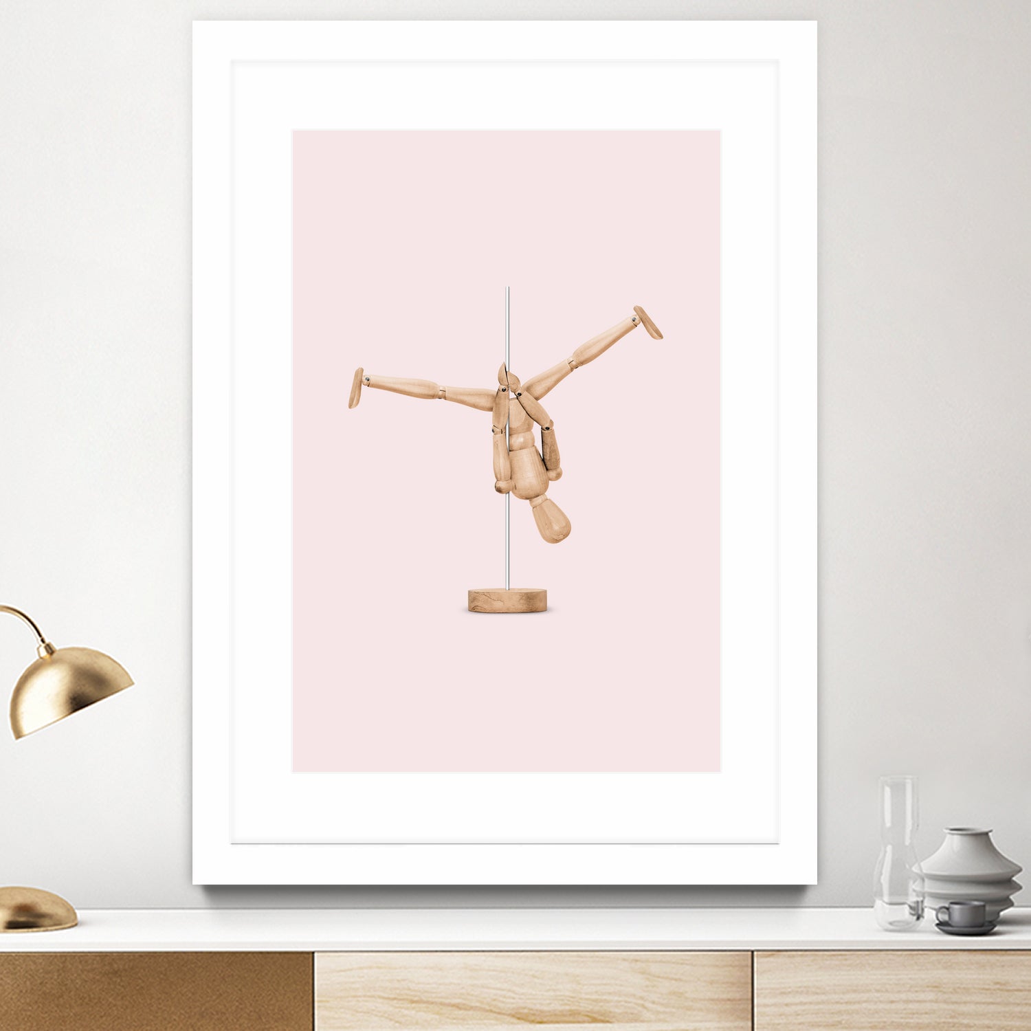 POLEDANCE MANNEQUIN by Jonas Loose on GIANT ART - pink photo manipulation