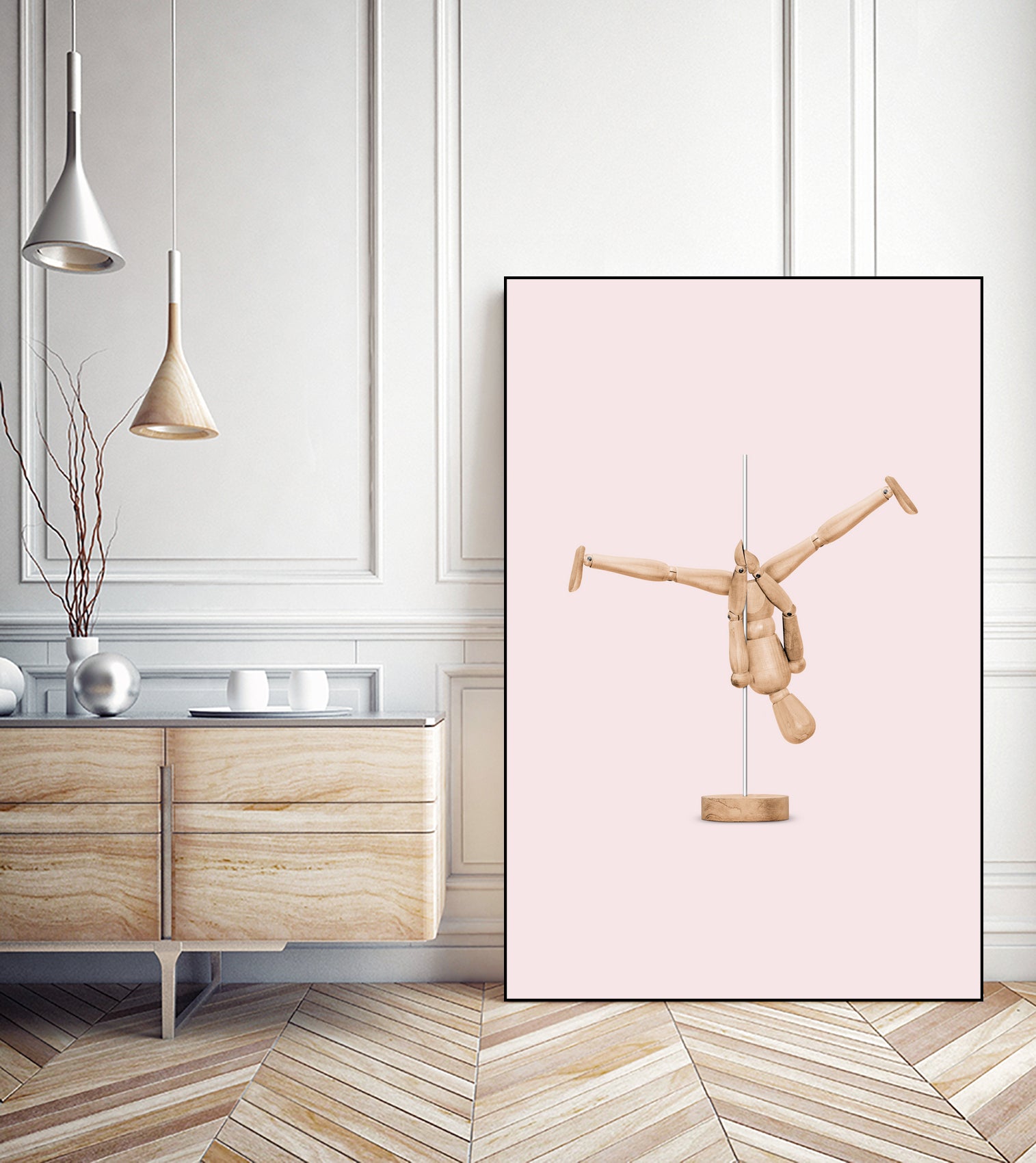 POLEDANCE MANNEQUIN by Jonas Loose on GIANT ART - pink photo manipulation