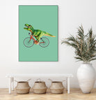 T-REX BIKE by Jonas Loose on GIANT ART - green photo manipulation