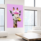 TENNIS GIRAFFE by Jonas Loose on GIANT ART - fuchsia photo manipulation