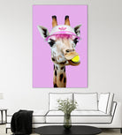 TENNIS GIRAFFE by Jonas Loose on GIANT ART - fuchsia photo manipulation