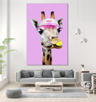 TENNIS GIRAFFE by Jonas Loose on GIANT ART - fuchsia photo manipulation