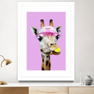 TENNIS GIRAFFE by Jonas Loose on GIANT ART - fuchsia photo manipulation